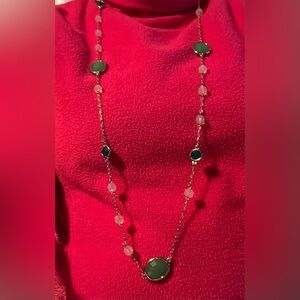 Lia Sophia Necklace with chain that can be worn at different lengths.